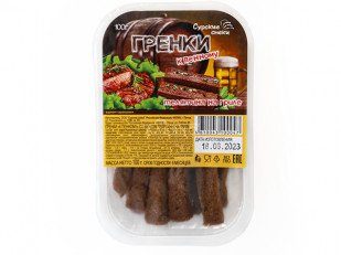 Джерки свиные со вкусом чили 45 гр.: Сурские гренки Телятина на гриле (100 гр)