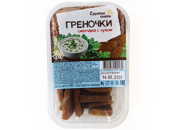 Сурские гренки Сметана с луком (100 гр) в Подольске