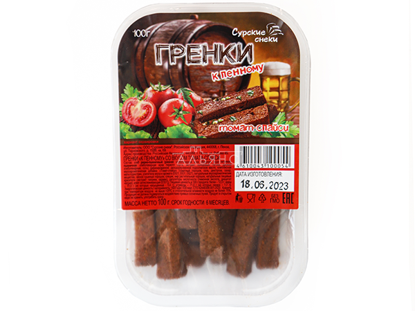 Сурские гренки Томат спайси (100 гр) в Подольске