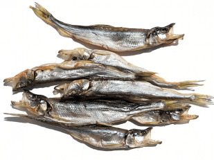 Рыбные снеки: Корюшка (мелкая) вяленая (Камчатка)