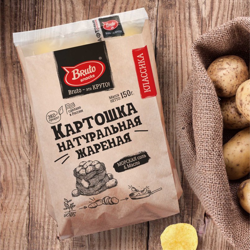 Картофель «Бруто» с солью 130 гр. в Подольске