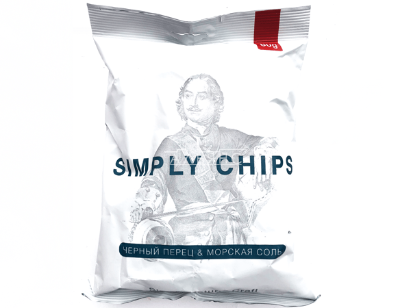 Картофельные чипсы "Simple chips" Морская соль и черный перец 80 гр. в Подольске